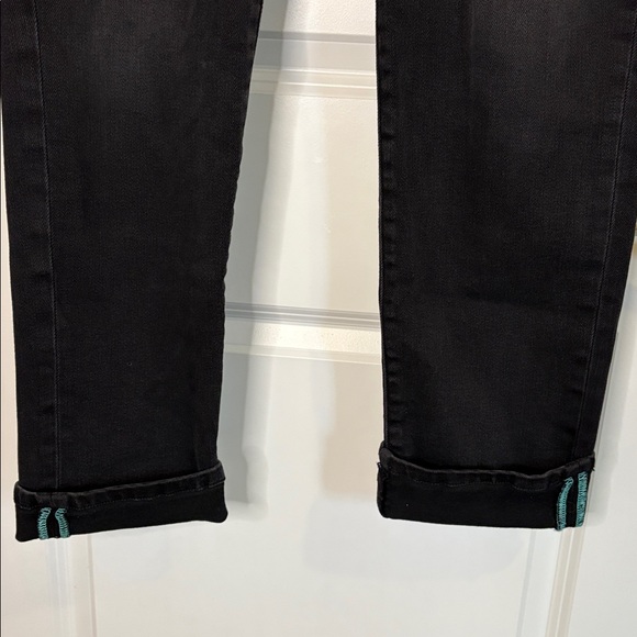 LuLaRoe Stretch Denim Magic Waist The Skinny Jeans Black L-161367 Size 30 - Picture 8 of 9